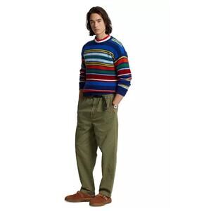 Polo Ralph Lauren Men's Green Relaxed Fit Twill Belted Hiking Style Pants Sz XL